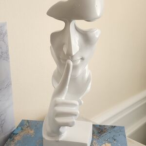 Modern White Abstract Sculpture